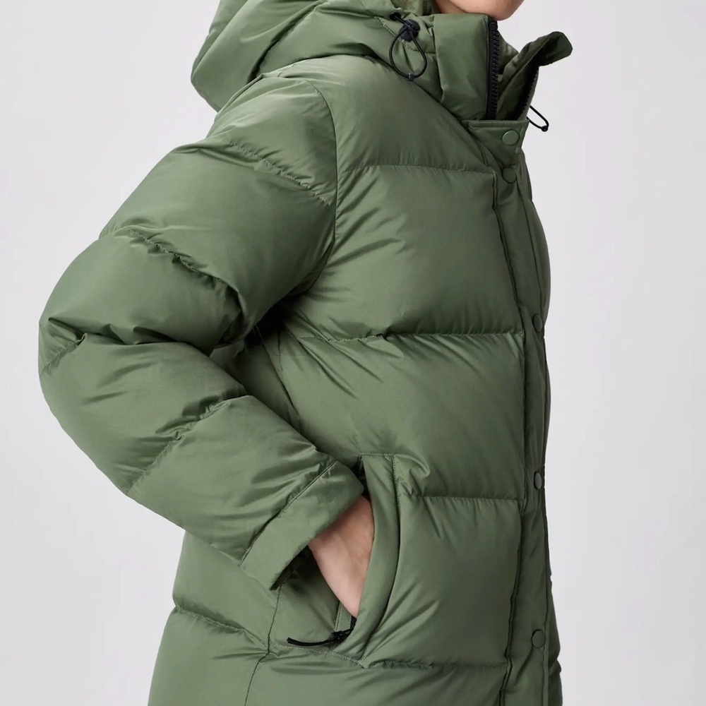 Quince Responsible Down Ling Puffer Coat in Sea Spray Green Size Small 1052 - Picture 8 of 12